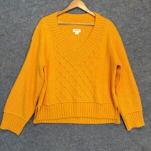 Maeve Anthropologie Tillie Chunky Knit Sweater Womens Large Relaxed Textured